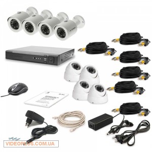 Комплект видеонаблюдения Tecsar 8OUT-MIX LUX